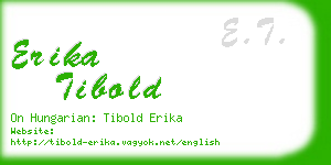 erika tibold business card